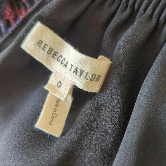 Rebecca Taylor Sleeveless Kyoto Floral silk cotton Mock Women's Red Dress - Picture 6 of 7